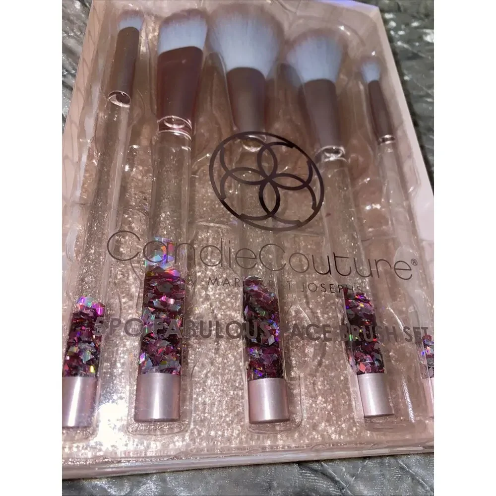 New‎ Candie Couture by Margaret Josephs 5 pc Fabulous Face Brush Set + Mirror